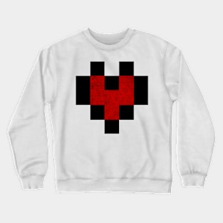 Pixel Heart Distressed Crewneck Sweatshirt